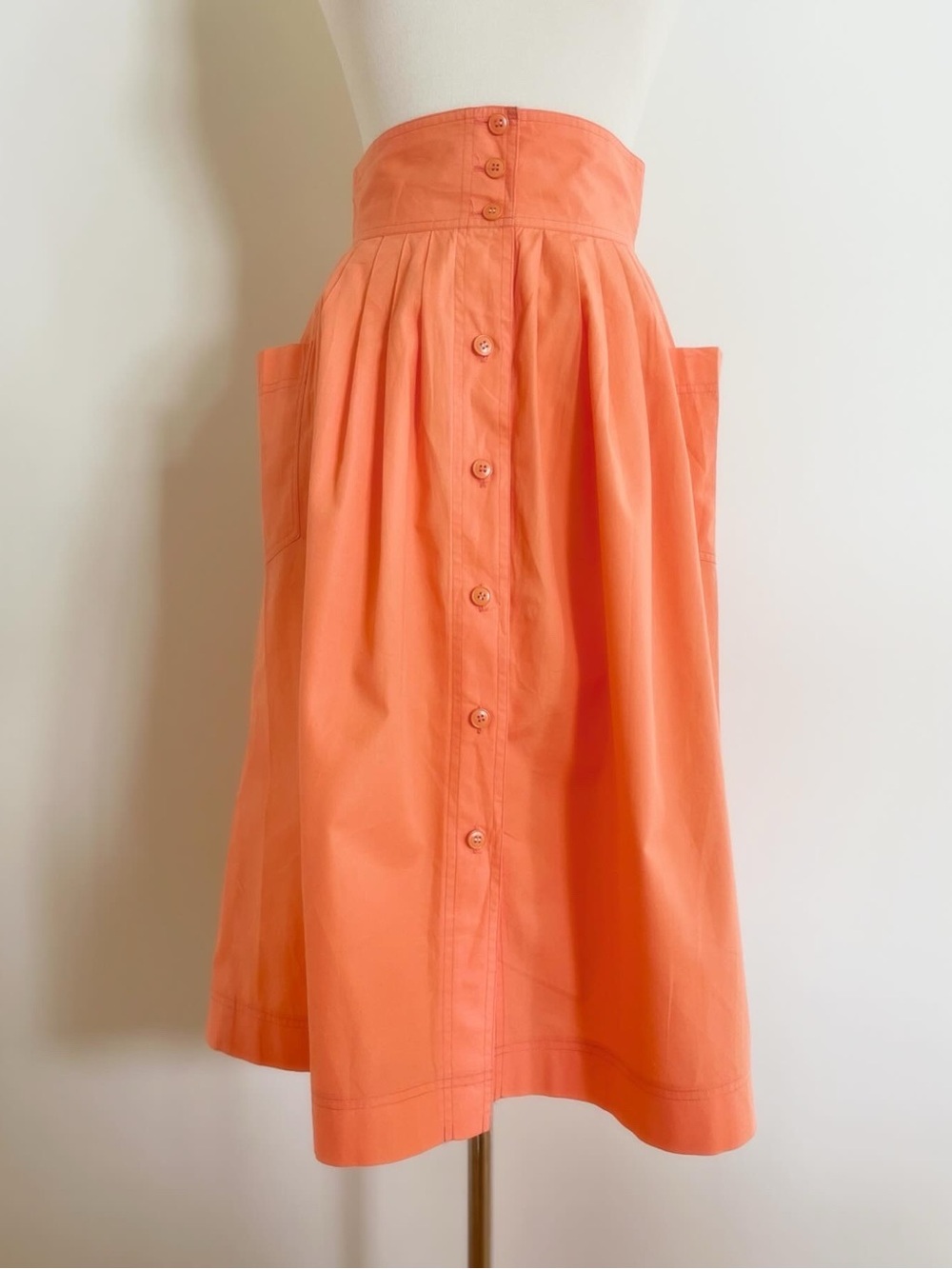 Vintage CACHAREL PARIS button-front midi skirt